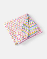 Pastel Rainbows & Sunrise Stripes Large Cloud Blanket®