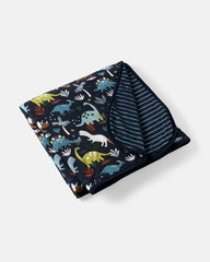 Navy Jurassic Jungle Large Cloud Blanket®