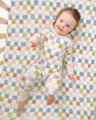 Check Mates Fitted Crib Sheet