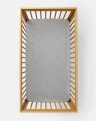 Heather Gray Fitted Crib Sheet