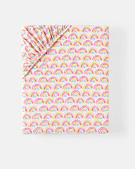 Pastel Rainbows Fitted Crib Sheet