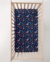 Blue Rancher Roundup Fitted Crib Sheet