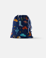 Blue Rancher Roundup Fitted Crib Sheet