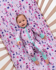 Spidey & His Amazing Friends Purple Tiny Webs Fitted Crib Sheet