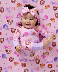 Team Spirit Pink Fitted Crib Sheet