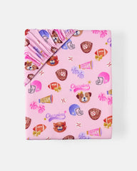 Team Spirit Pink Fitted Crib Sheet