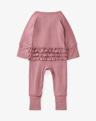Rosewood Ribbed Ruffle Zippy