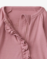 Rosewood Ribbed Ruffle Zippy