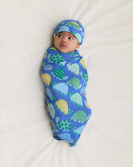 Shell Parade Swaddle & Beanie Set
