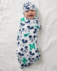 Disney Varsity Mickey Mouse Swaddle & Beanie Set