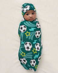 Soccer Stars Swaddle & Beanie Set