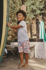Shark Fin Checks Drawstring Shorts