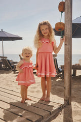 Beach Coral Asymmetrical Dress