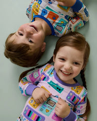 Purple Game On Two-Piece Pajama Set