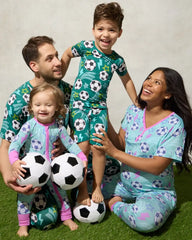 Soccer Stars Men's Short Sleeve Pajama Top