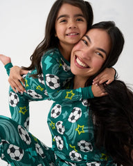 Soccer Stars Women's Short Sleeve Pajama Top