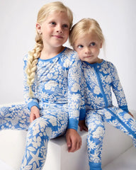 Azure Garden Two-Piece Pajama Set