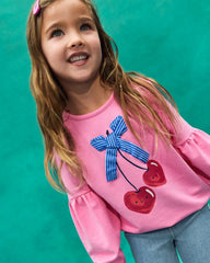Cherry Charm Drop Shoulder Crewneck