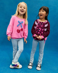 Cherry Charm Smocked Flutter Top