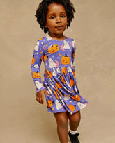 Moonlit Magic Purple Bow Back Skater Dress