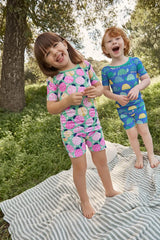 Ladybug Meadow Two-Piece Short Sleeve & Shorts Pajama Set