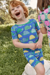 Shell Parade Two-Piece Short Sleeve & Shorts Pajama Set