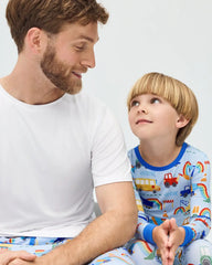 Rainbow Trucks Two-Piece Pajama Set