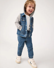 Midwash Blue/Gray Denim Jacket