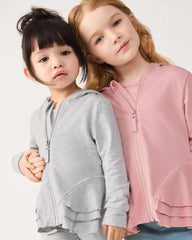 Light Heather Gray Peplum Hoodie