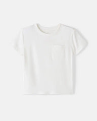 Soft White Short Sleeve Relaxed Pocket Tee