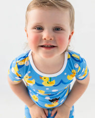 Splish Splash Two-Piece Short Sleeve & Shorts Pajama Set