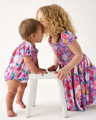 Sweet Sprigs Smocked Bubble Romper