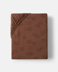 Teddy Tracks Fitted Crib Sheet