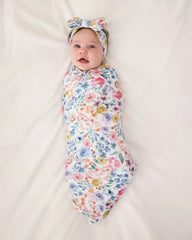 Tiny Blooms Swaddle & Luxe Bow Headband Set
