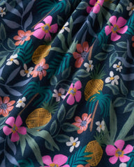Tropical Garden Baby Bow Strap Romper