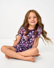 Violet Meadow Two-Piece Short Sleeve & Shorts Pajama Set