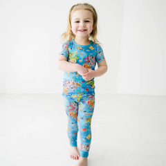 Around The World Two-Piece Short Sleeve Pajama Set
