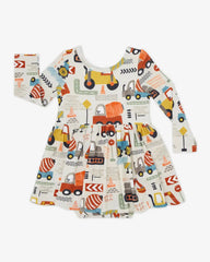 Mini Builders Skater Dress with Bodysuit