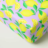 Lavender Sunny Citrus Fitted Crib Sheet