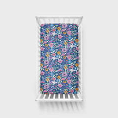 Dusk Blooms Fitted Crib Sheet