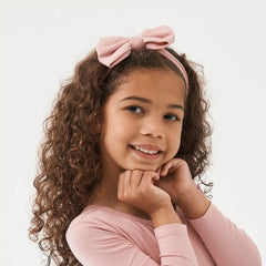 Mauve Blush Luxe Bow Headband