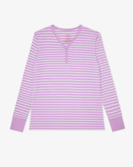 Sweet Orchid Stripe Women's Long Sleeve Pajama Top