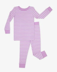 Sweet Orchid Stripe Two-Piece Pajama Set