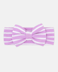 Sweet Orchid Stripe Luxe Bow Headband
