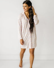 Pastel Rainbows Women's Long Sleeve Sleep Shirt