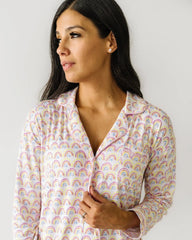 Pastel Rainbows Women's Long Sleeve Sleep Shirt