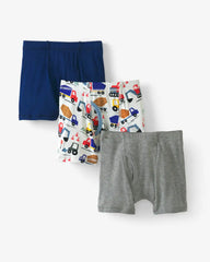 Construction Boy's Bamboo Viscose Boxer Brief Underwear - 3 Pack