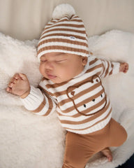 Chestnut Brown Stripe Bear Sweater