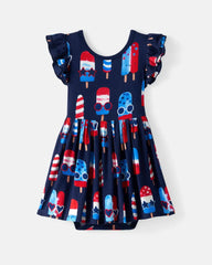 Sparkle Treats Flutter Skater Dress with Bodysuit