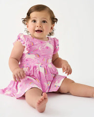 Unicorn Dance Flutter Twirl Dress with Bodysuit